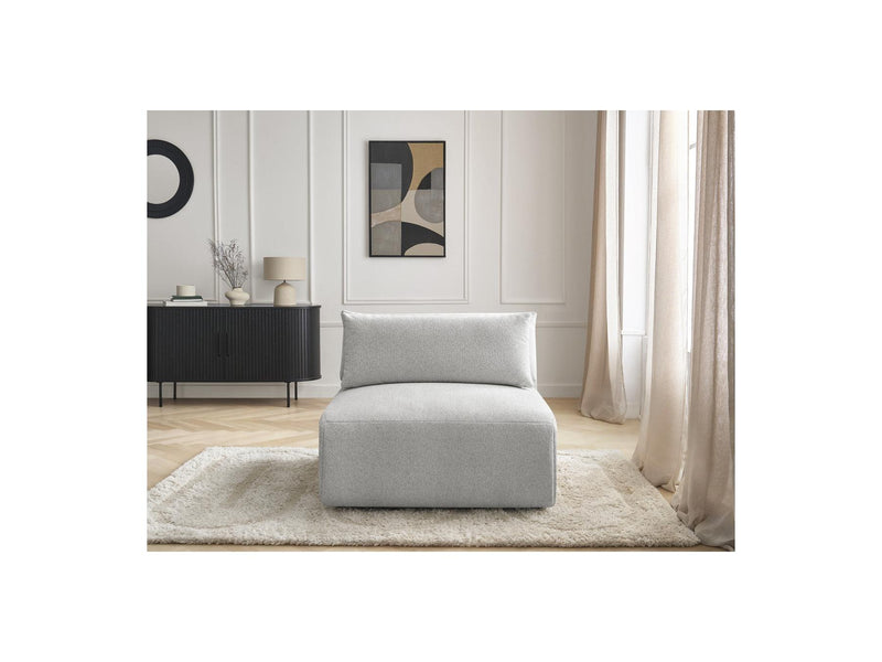 Jana - Chauffeuse 1 Place Avec Têtière Pour Canapé Modulable - Tissu Chiné