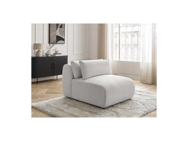 Jana - Chauffeuse 1 Place Avec Têtière Pour Canapé Modulable - Tissu Chiné