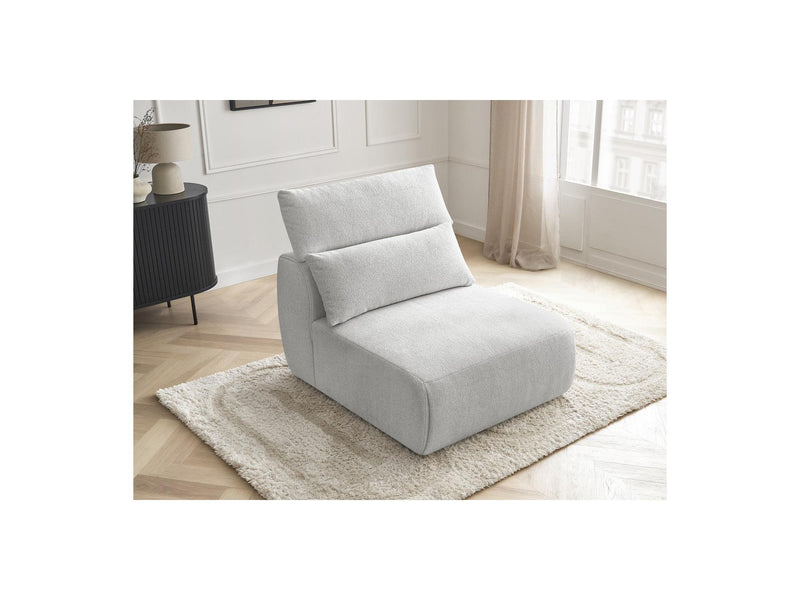 Jana - Chauffeuse 1 Place Avec Têtière Pour Canapé Modulable - Tissu Chiné