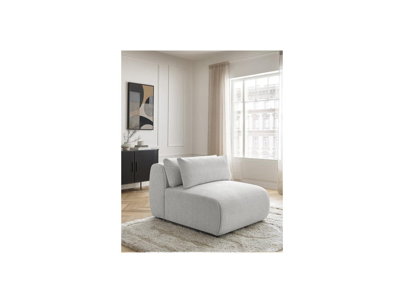 Jana - Chauffeuse 1 Place Avec Têtière Pour Canapé Modulable - Tissu Chiné