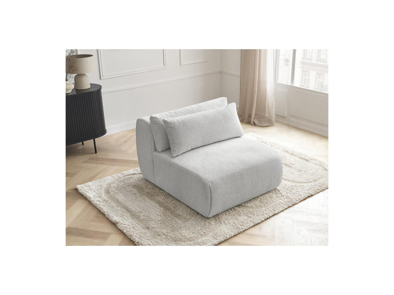 Jana - Chauffeuse 1 Place Avec Têtière Pour Canapé Modulable - Tissu Chiné