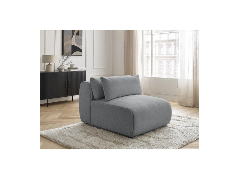 Jana - Chauffeuse 1 Place Avec Têtière Pour Canapé Modulable - Tissu Chiné