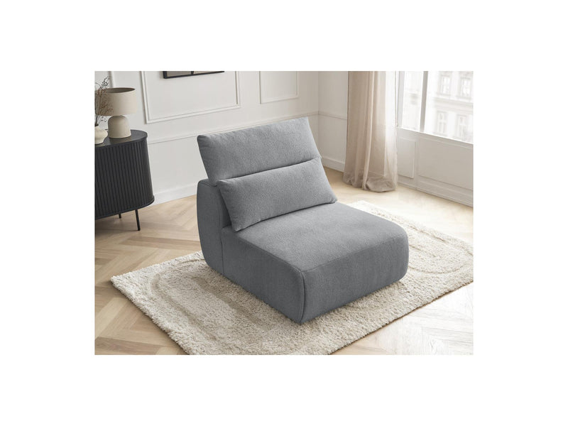 Jana - Chauffeuse 1 Place Avec Têtière Pour Canapé Modulable - Tissu Chiné