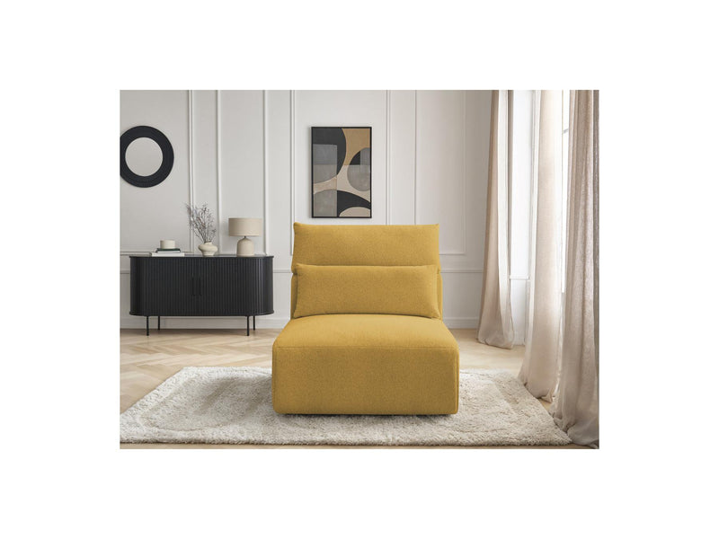 Jana - Chauffeuse 1 Place Avec Têtière Pour Canapé Modulable - Tissu Chiné