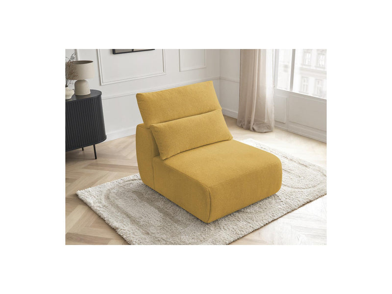 Jana - Chauffeuse 1 Place Avec Têtière Pour Canapé Modulable - Tissu Chiné