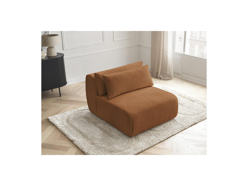 Jana - Chauffeuse 1 Place Avec Têtière Pour Canapé Modulable - Tissu Chiné