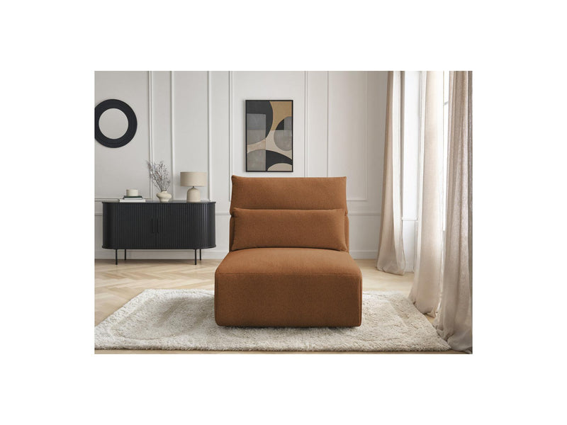 Jana - Chauffeuse 1 Place Avec Têtière Pour Canapé Modulable - Tissu Chiné
