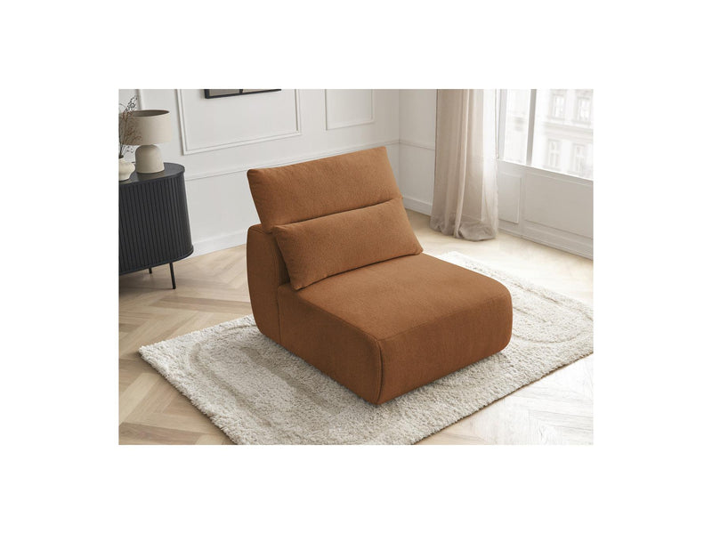 Jana - Chauffeuse 1 Place Avec Têtière Pour Canapé Modulable - Tissu Chiné