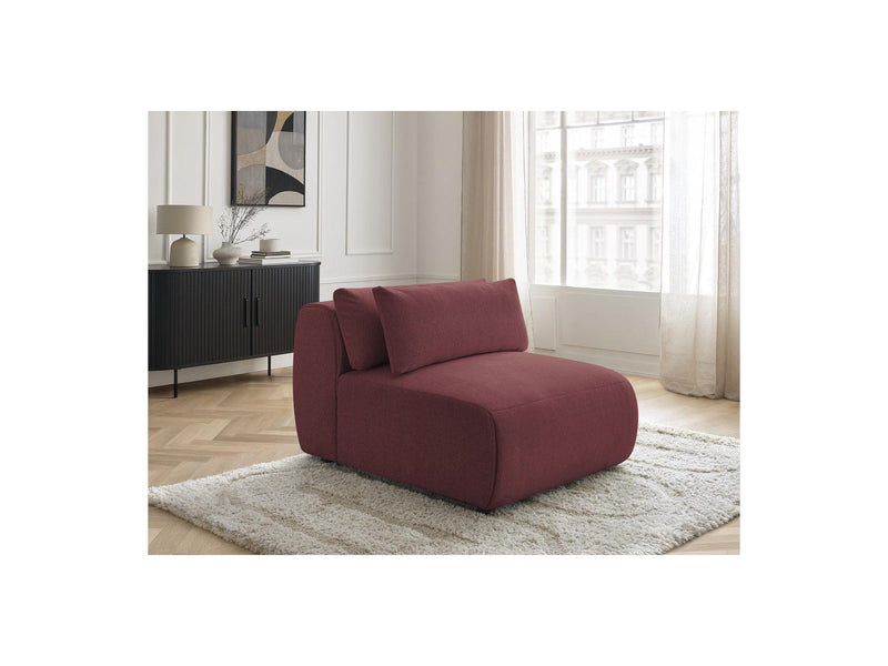 Jana - Chauffeuse 1 Place Avec Têtière Pour Canapé Modulable - Tissu Chiné