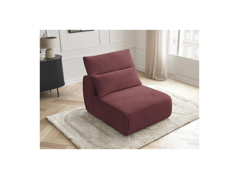 Jana - Chauffeuse 1 Place Avec Têtière Pour Canapé Modulable - Tissu Chiné