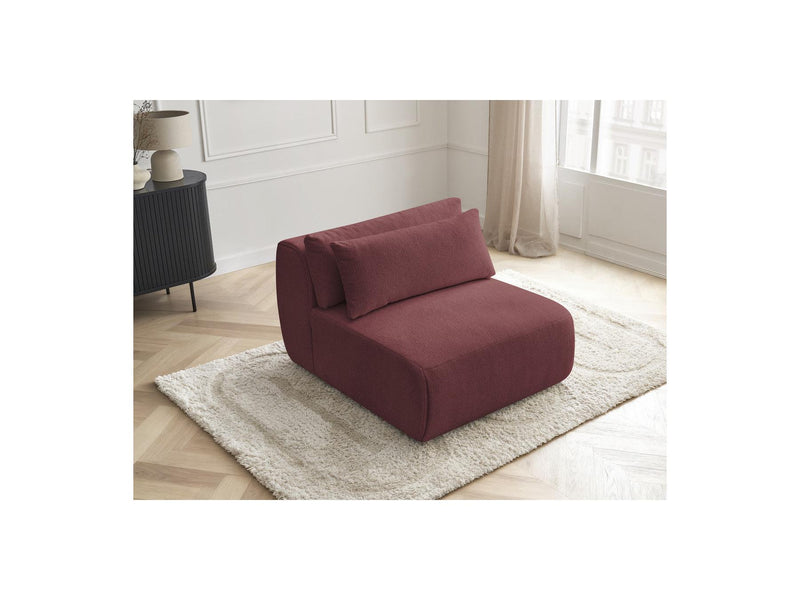 Jana - Chauffeuse 1 Place Avec Têtière Pour Canapé Modulable - Tissu Chiné