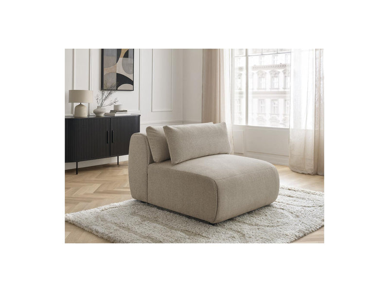 Jana - Chauffeuse 1 Place Avec Têtière Pour Canapé Modulable - Tissu Chiné