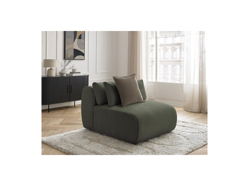 Jana - Chauffeuse 1 Place Avec Têtière Pour Canapé Modulable - Tissu Chiné
