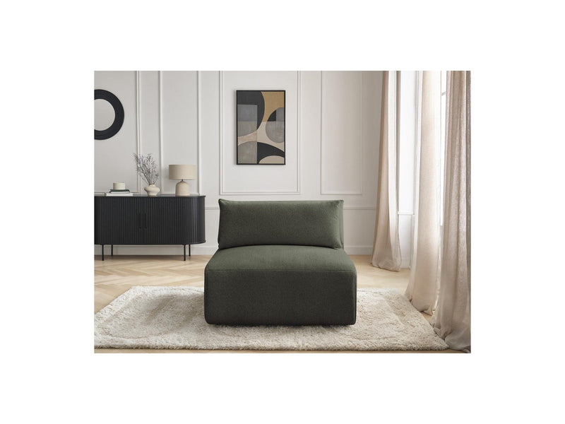 Jana - Chauffeuse 1 Place Avec Têtière Pour Canapé Modulable - Tissu Chiné