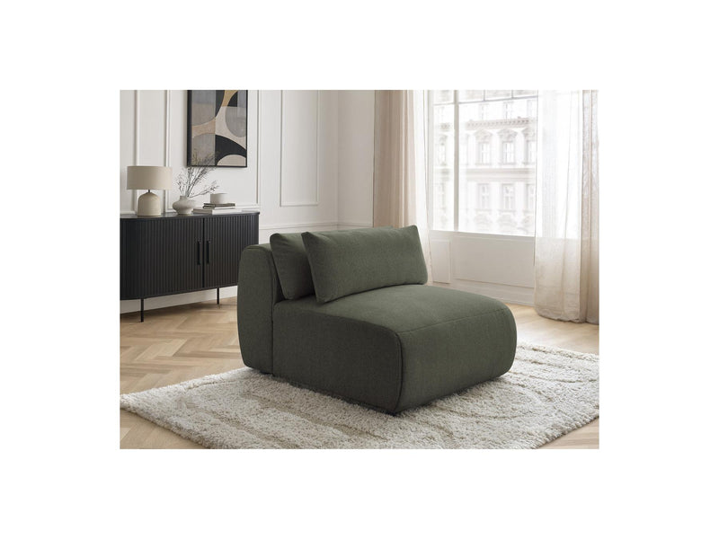 Jana - Chauffeuse 1 Place Avec Têtière Pour Canapé Modulable - Tissu Chiné