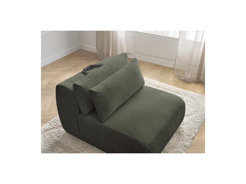 Jana - Chauffeuse 1 Place Avec Têtière Pour Canapé Modulable - Tissu Chiné