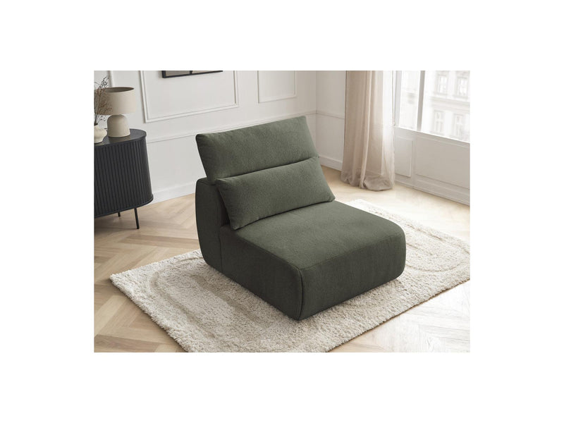 Jana - Chauffeuse 1 Place Avec Têtière Pour Canapé Modulable - Tissu Chiné
