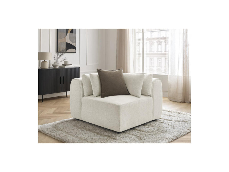 Jana - Angle Avec Têtière Pour Canapé Modulable - Tissu Chiné