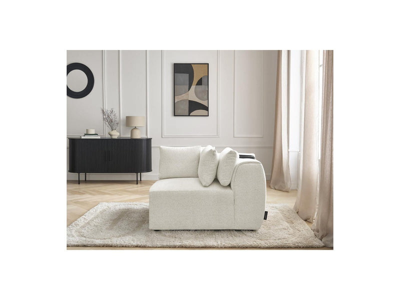 Jana - Angle Avec Têtière Pour Canapé Modulable - Tissu Chiné