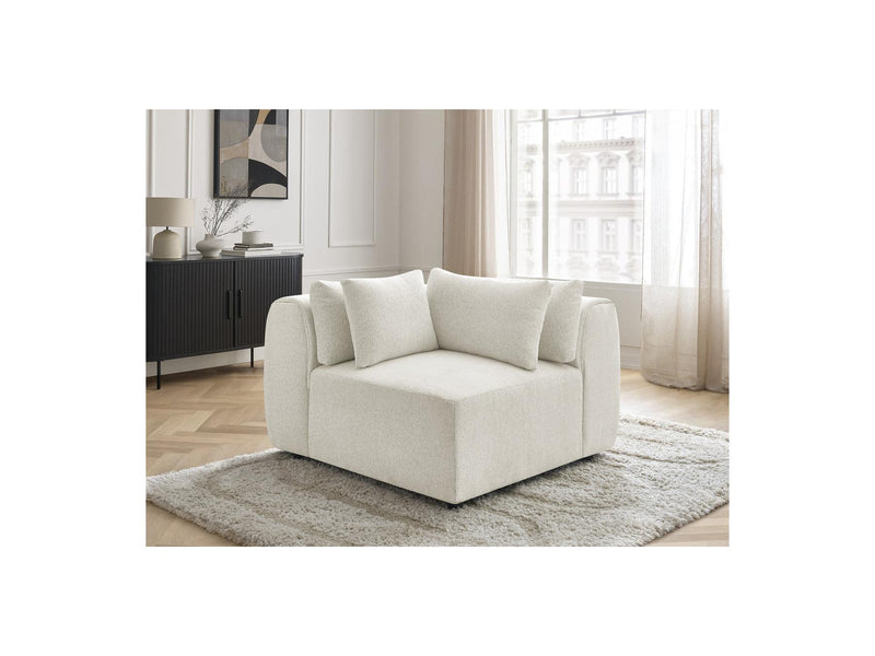 Jana - Angle Avec Têtière Pour Canapé Modulable - Tissu Chiné