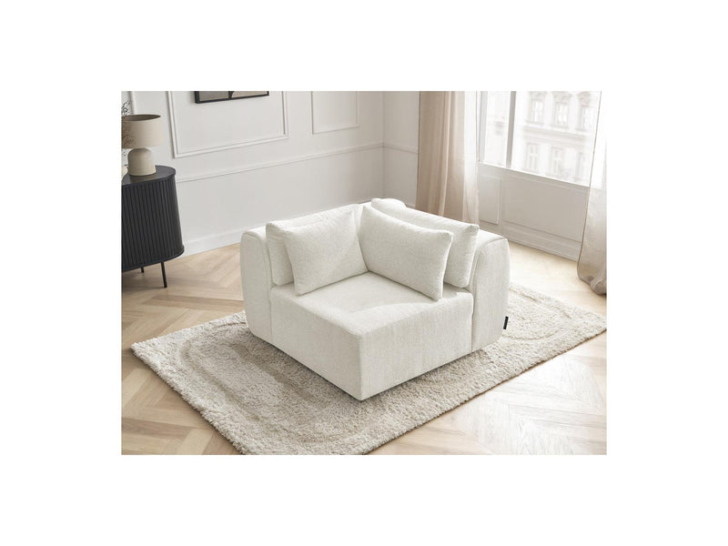 Jana - Angle Avec Têtière Pour Canapé Modulable - Tissu Chiné