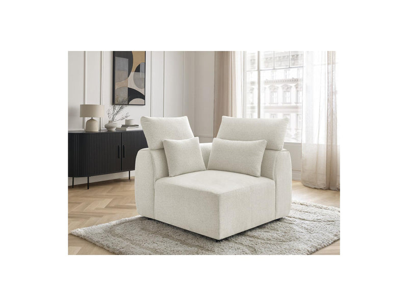 Jana - Angle Avec Têtière Pour Canapé Modulable - Tissu Chiné