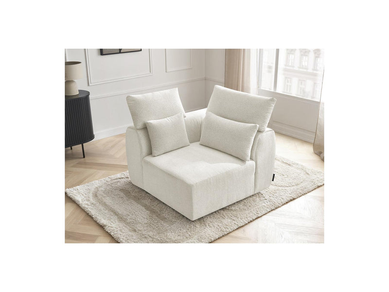 Jana - Angle Avec Têtière Pour Canapé Modulable - Tissu Chiné