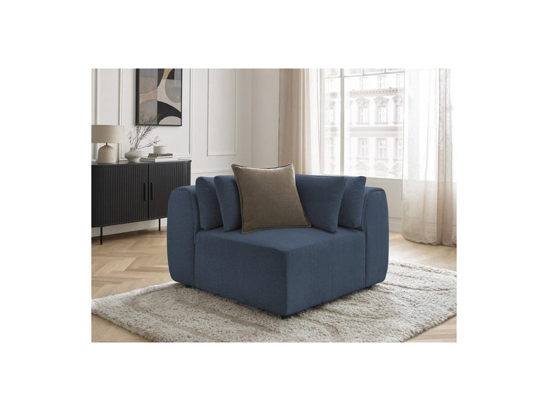 Jana - Angle Avec Têtière Pour Canapé Modulable - Tissu Chiné