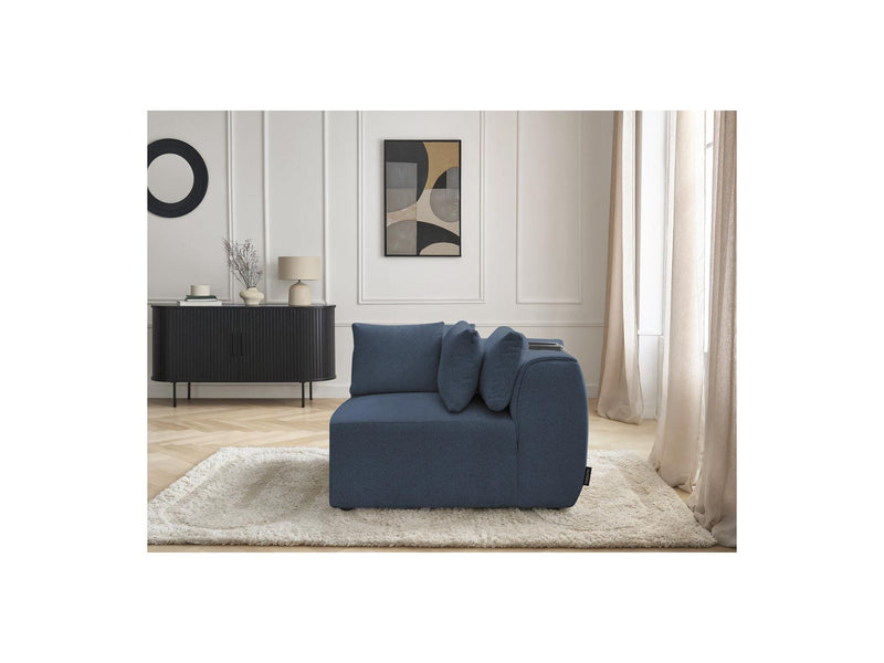 Jana - Angle Avec Têtière Pour Canapé Modulable - Tissu Chiné
