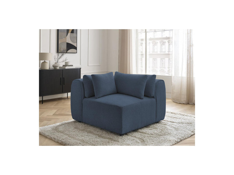 Jana - Angle Avec Têtière Pour Canapé Modulable - Tissu Chiné