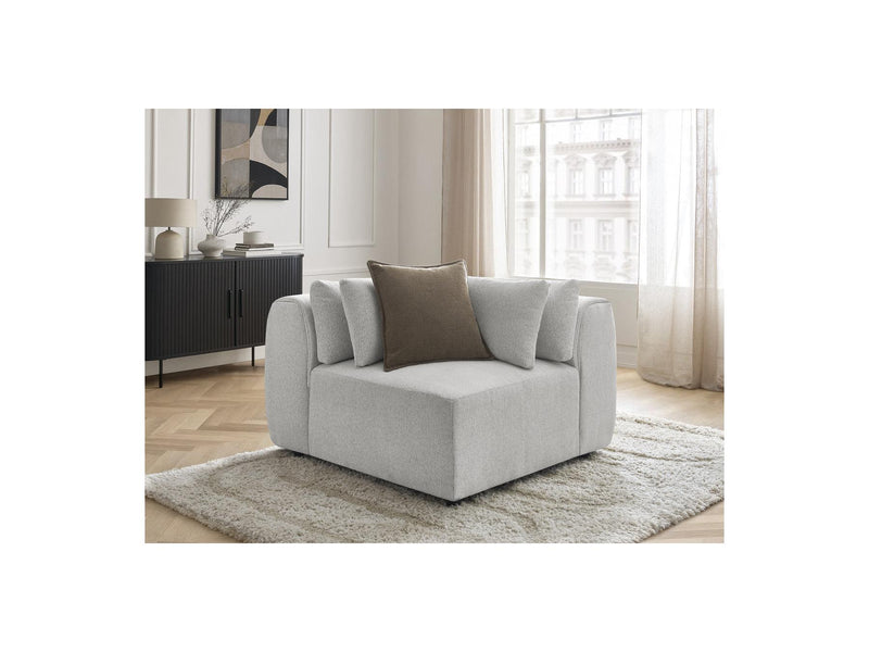 Jana - Angle Avec Têtière Pour Canapé Modulable - Tissu Chiné
