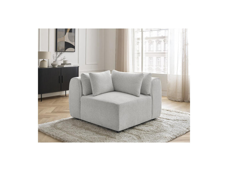 Jana - Angle Avec Têtière Pour Canapé Modulable - Tissu Chiné