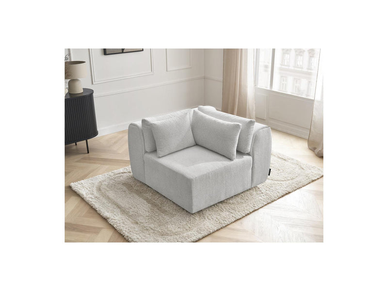 Jana - Angle Avec Têtière Pour Canapé Modulable - Tissu Chiné
