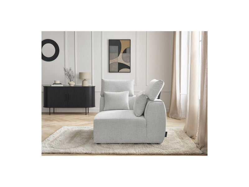 Jana - Angle Avec Têtière Pour Canapé Modulable - Tissu Chiné