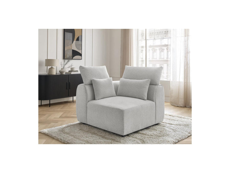 Jana - Angle Avec Têtière Pour Canapé Modulable - Tissu Chiné
