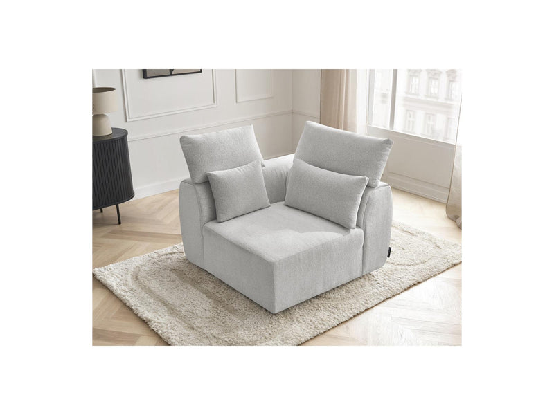 Jana - Angle Avec Têtière Pour Canapé Modulable - Tissu Chiné