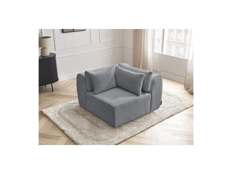 Jana - Angle Avec Têtière Pour Canapé Modulable - Tissu Chiné