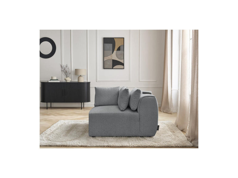 Jana - Angle Avec Têtière Pour Canapé Modulable - Tissu Chiné