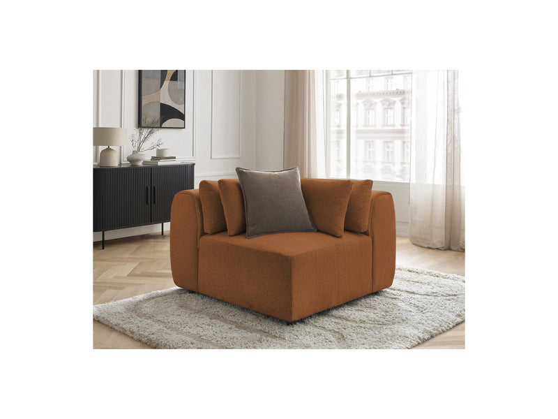 Jana - Angle Avec Têtière Pour Canapé Modulable - Tissu Chiné