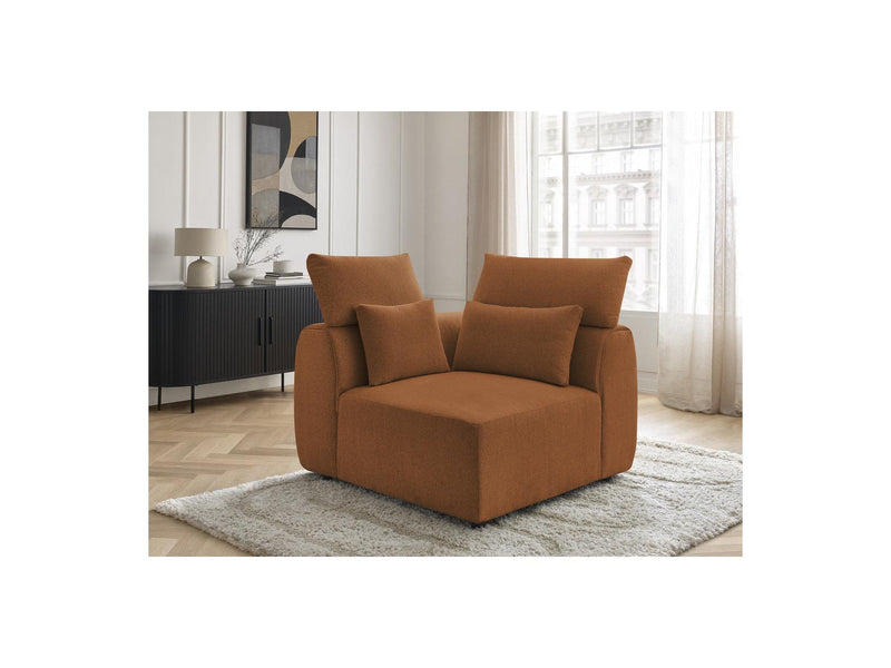 Jana - Angle Avec Têtière Pour Canapé Modulable - Tissu Chiné