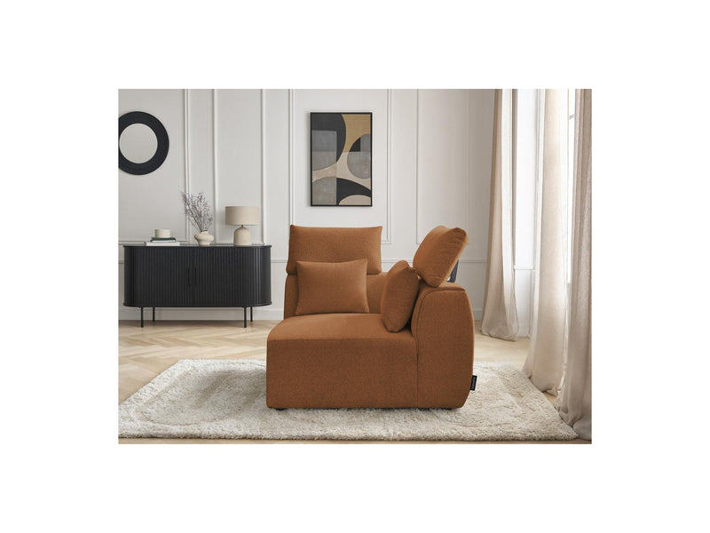 Jana - Angle Avec Têtière Pour Canapé Modulable - Tissu Chiné
