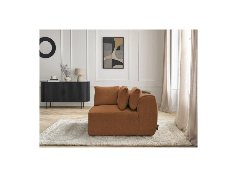 Jana - Angle Avec Têtière Pour Canapé Modulable - Tissu Chiné