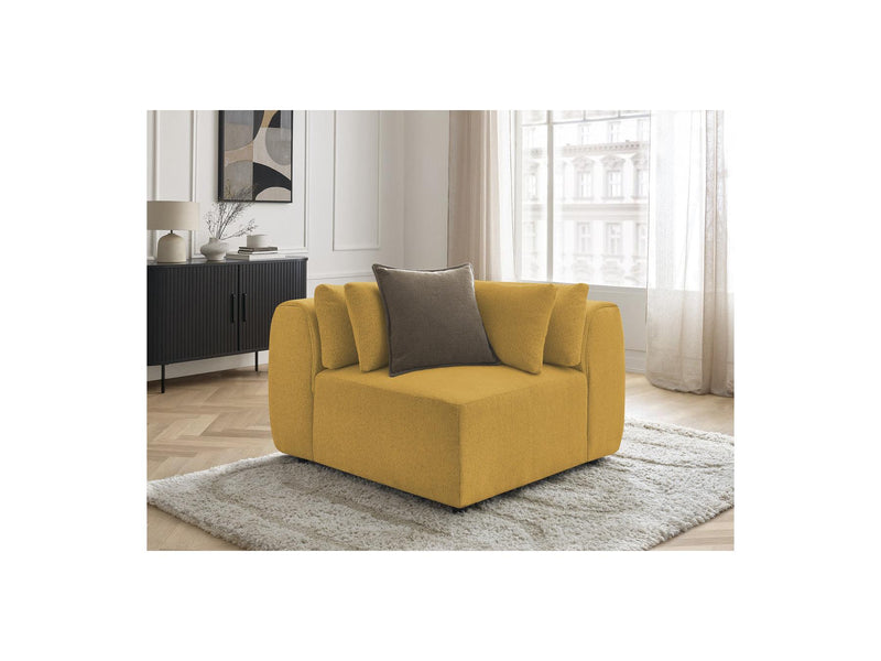 Jana - Angle Avec Têtière Pour Canapé Modulable - Tissu Chiné