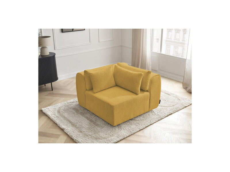 Jana - Angle Avec Têtière Pour Canapé Modulable - Tissu Chiné