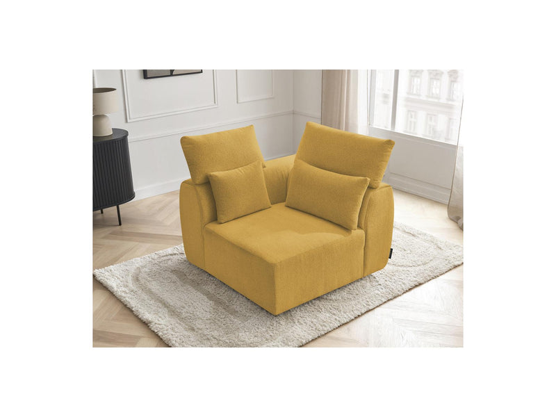 Jana - Angle Avec Têtière Pour Canapé Modulable - Tissu Chiné