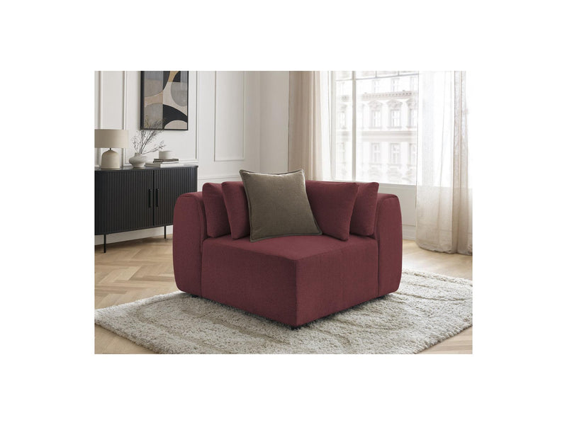 Jana - Angle Avec Têtière Pour Canapé Modulable - Tissu Chiné