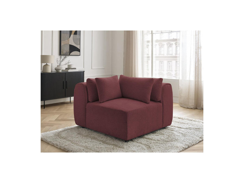 Jana - Angle Avec Têtière Pour Canapé Modulable - Tissu Chiné