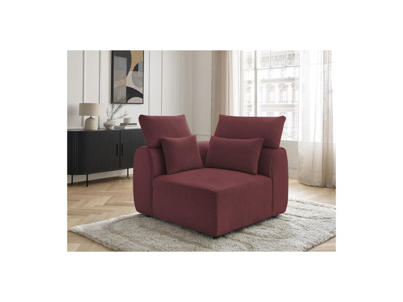 Jana - Angle Avec Têtière Pour Canapé Modulable - Tissu Chiné