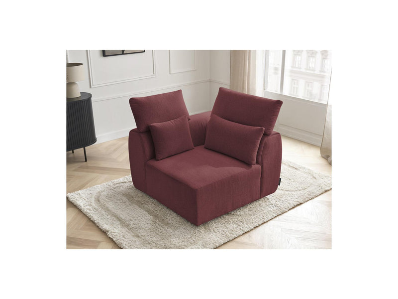Jana - Angle Avec Têtière Pour Canapé Modulable - Tissu Chiné