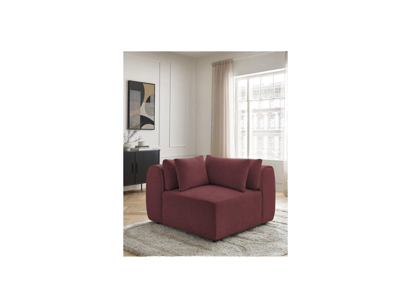 Jana - Angle Avec Têtière Pour Canapé Modulable - Tissu Chiné